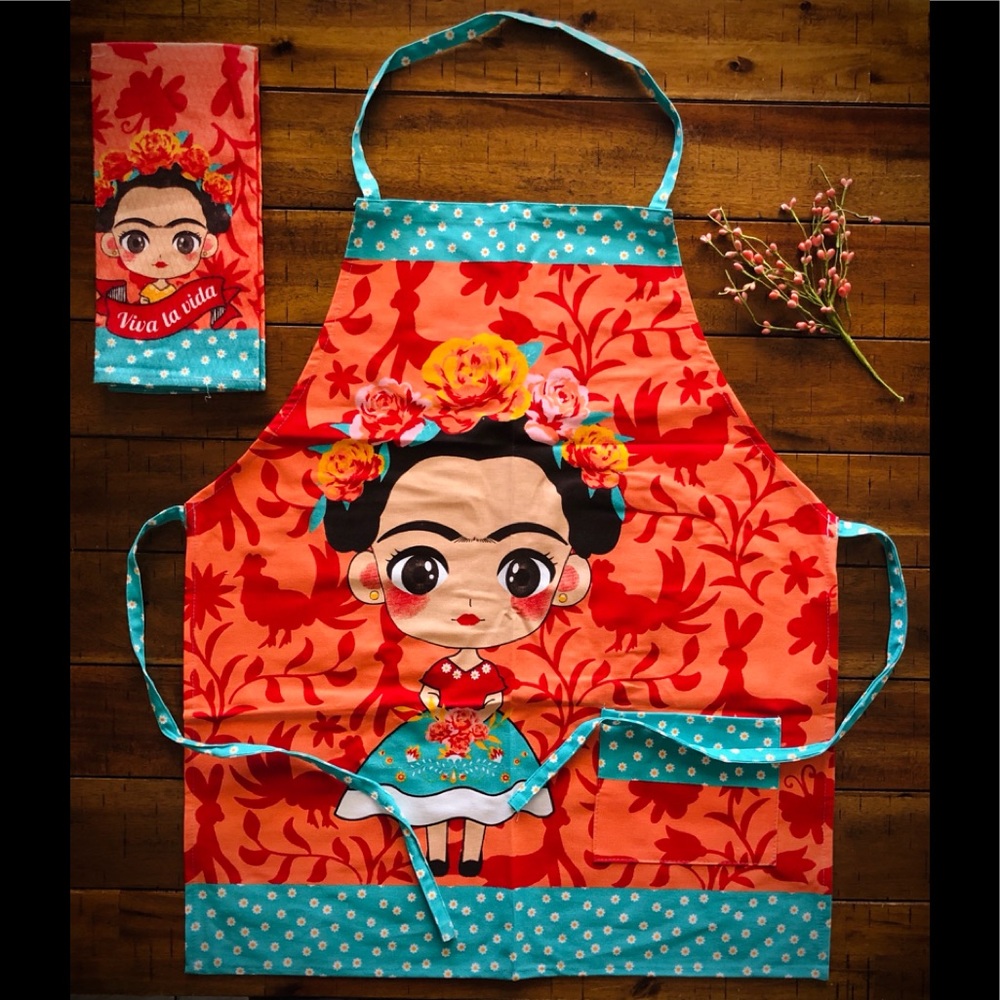 Frida Kahlo All Purpose Apron w/ dish rag